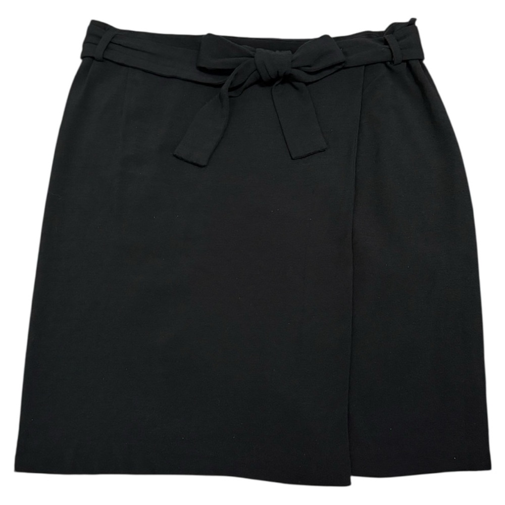 M.M. LaFleur Black Tie Front Wrap Skirt Plus Size +1 14W 16W